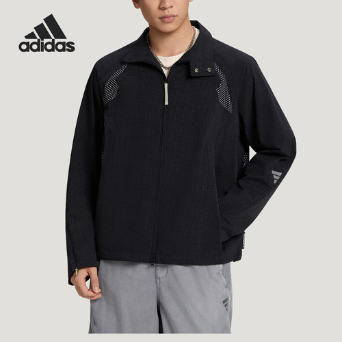 Adidas/阿迪达斯官方正品男士舒适宽松梭织休闲夹克外套KY3019