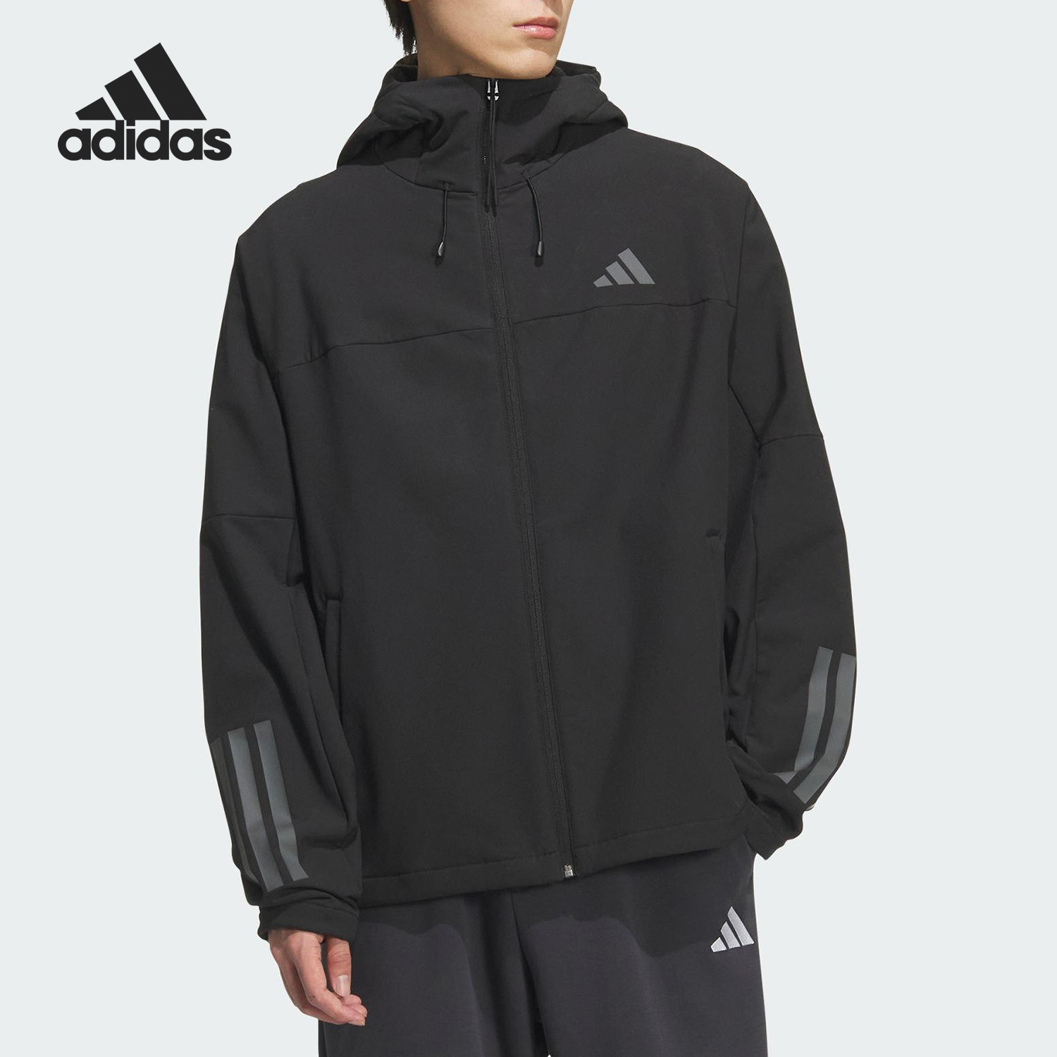 Adidas/阿迪达斯官方正品V SFT SHELL JK2男女运动连帽外套KF5224