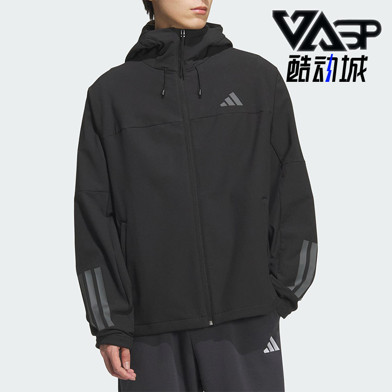 Adidas/阿迪达斯正品V SFT SHELL JK2男女宽松运动连帽外套KF5224