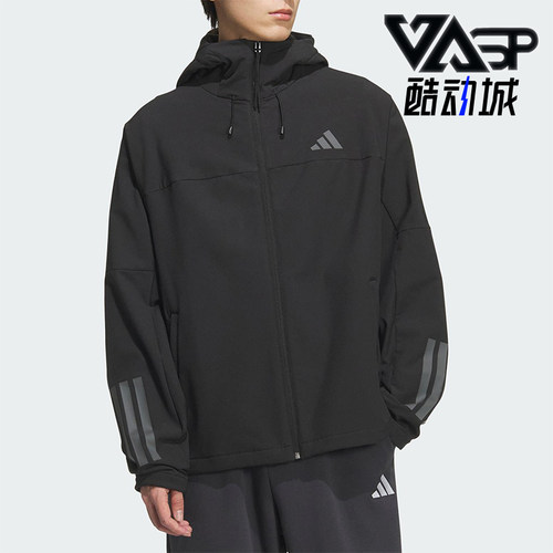 Adidas/阿迪达斯正品V SFT SHELL JK2男女宽松运动连帽外套KF5224