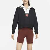 耐克正品 运动女士立领半拉链长袖 卫衣套头衫 Nike DQ6944 010
