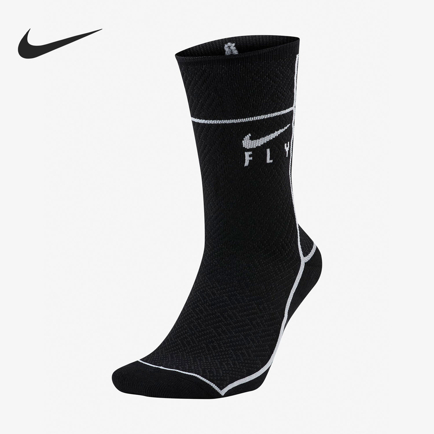 Nike/耐克正品SNKR SOX SWOOSH FLY篮球运动袜（1） 双CU5855-010