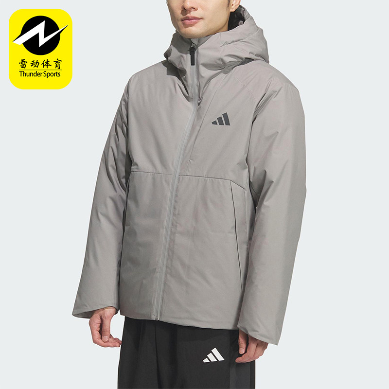 Adidas/阿迪达斯正品TECH DOWN JKT男士运动保暖连帽羽绒服KQ5503