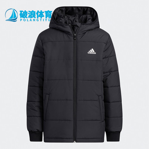 阿迪达斯大童中长款运动棉服