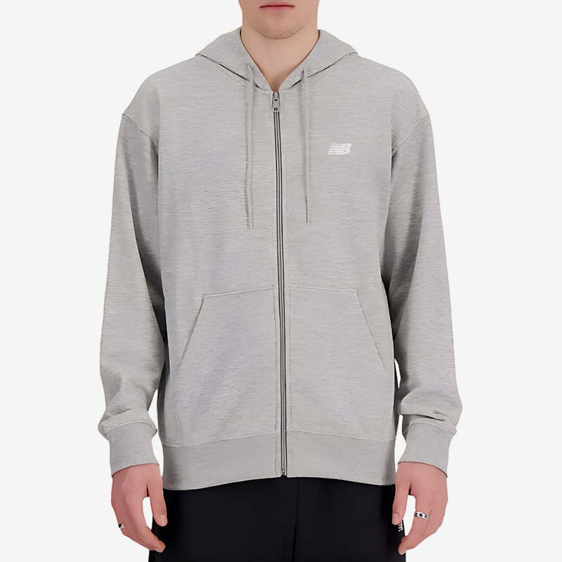 New Balance/NB正品新款男士连帽拉链简约透气针织夹克MJ41501-AG