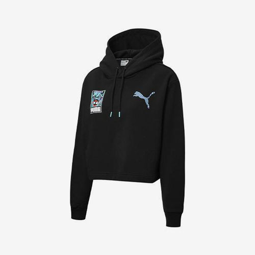 PUMA彪马正品Claw Pack logo女款短款休闲运动卫衣596635-01