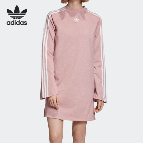 Adidas/阿迪达斯官方正品三叶草女子圆领时尚长袖连衣裙 ED4783