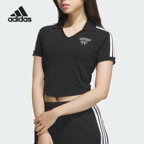 Adidas/阿迪达斯官方正品DANCE POLO TEE女士短款POLO衫KE5800
