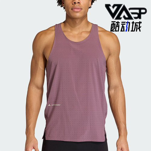 Adidas/阿迪达斯正品夏季男士无袖反光运动舒适透气跑步T恤KB8429