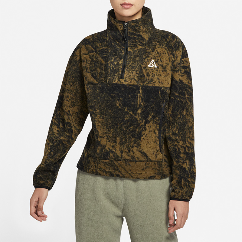 耐克女子摇粒绒半拉链套头衫