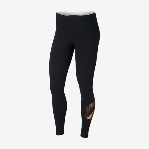 Nike耐克正品NSW Lggng Metallc Gx女鲨鱼健身紧身裤939303-010