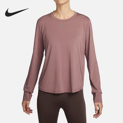 Nike/耐克正品新款女士圆领宽松透气运动长袖T恤FN2802-208