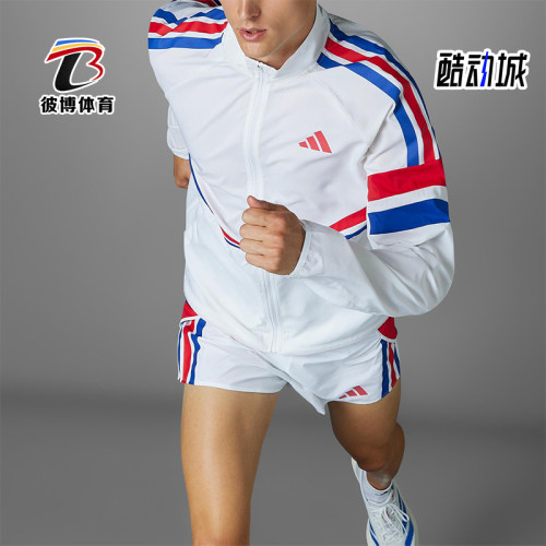 Adidas/阿迪达斯正品复古修身跑步男士经典运动立领夹克JD7317