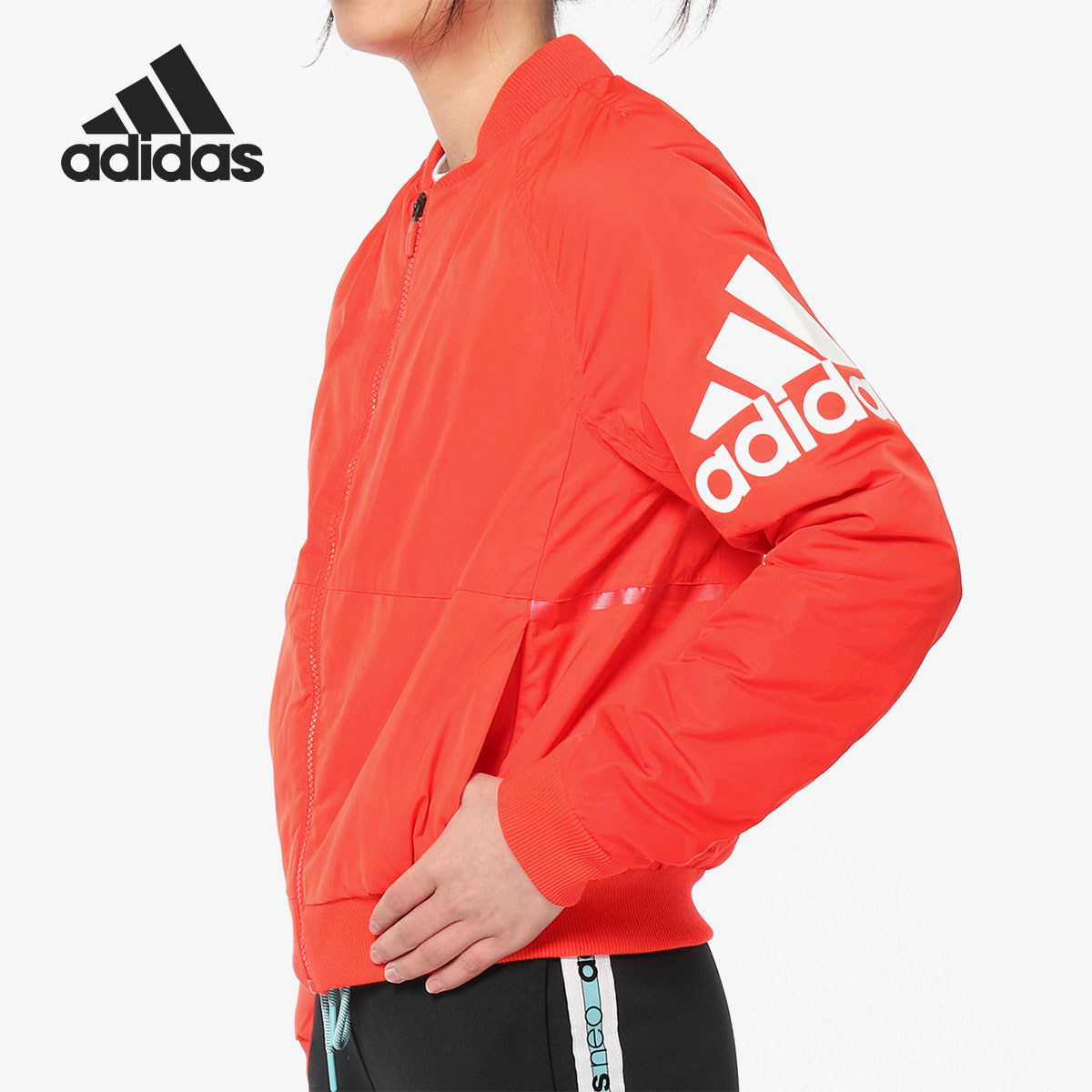 Adidas/阿迪达斯正品新款女子休闲运动立领保暖夹克外套DT2401