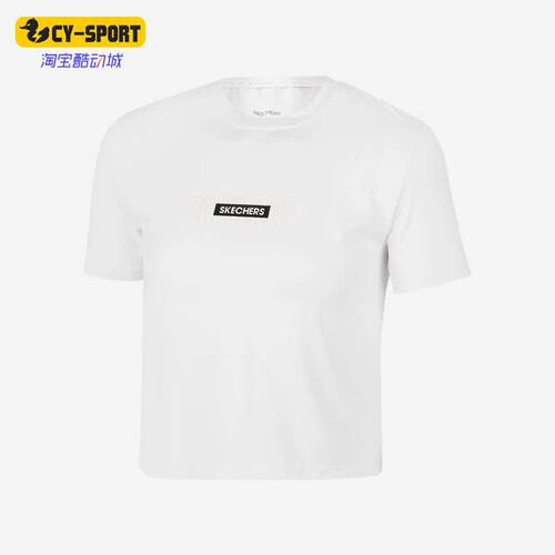 Skechers/斯凯奇正品夏新款女子针织运动短袖T恤 P222W044