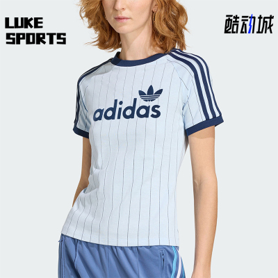 Adidas/阿迪达斯正品LINEAR CALI TEE女士经典运动日常短袖KQ9063