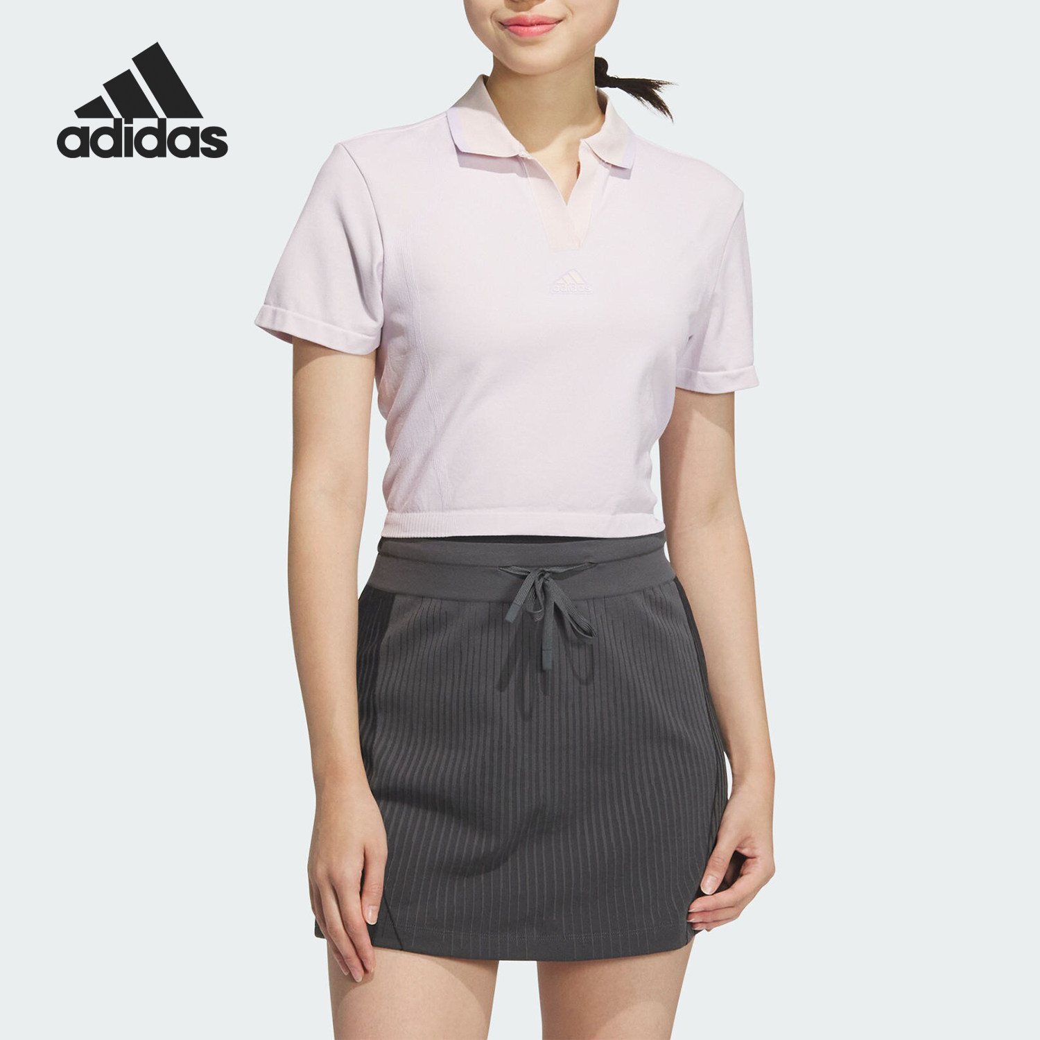 Adidas/阿迪达斯正品FUSTL SEAM POLO女士简约翻领短袖JE1438