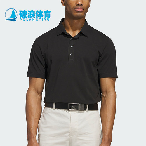 Adidas/阿迪达斯正品Ultimate365新款男黑色经典短袖POLO衫JN9081