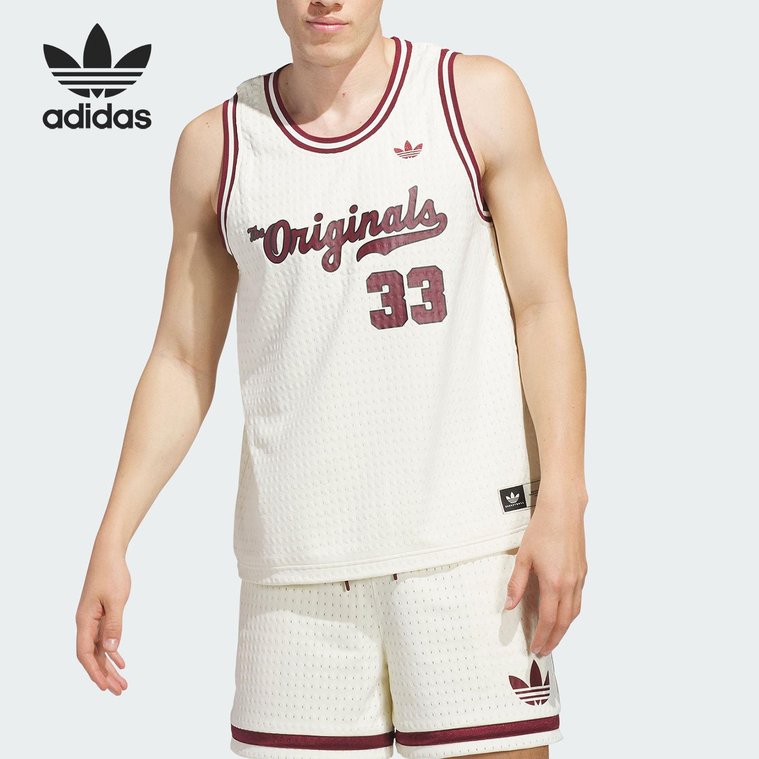 Adidas/阿迪达斯官方正品三叶草男女宽松运动篮球无袖背心JM9953