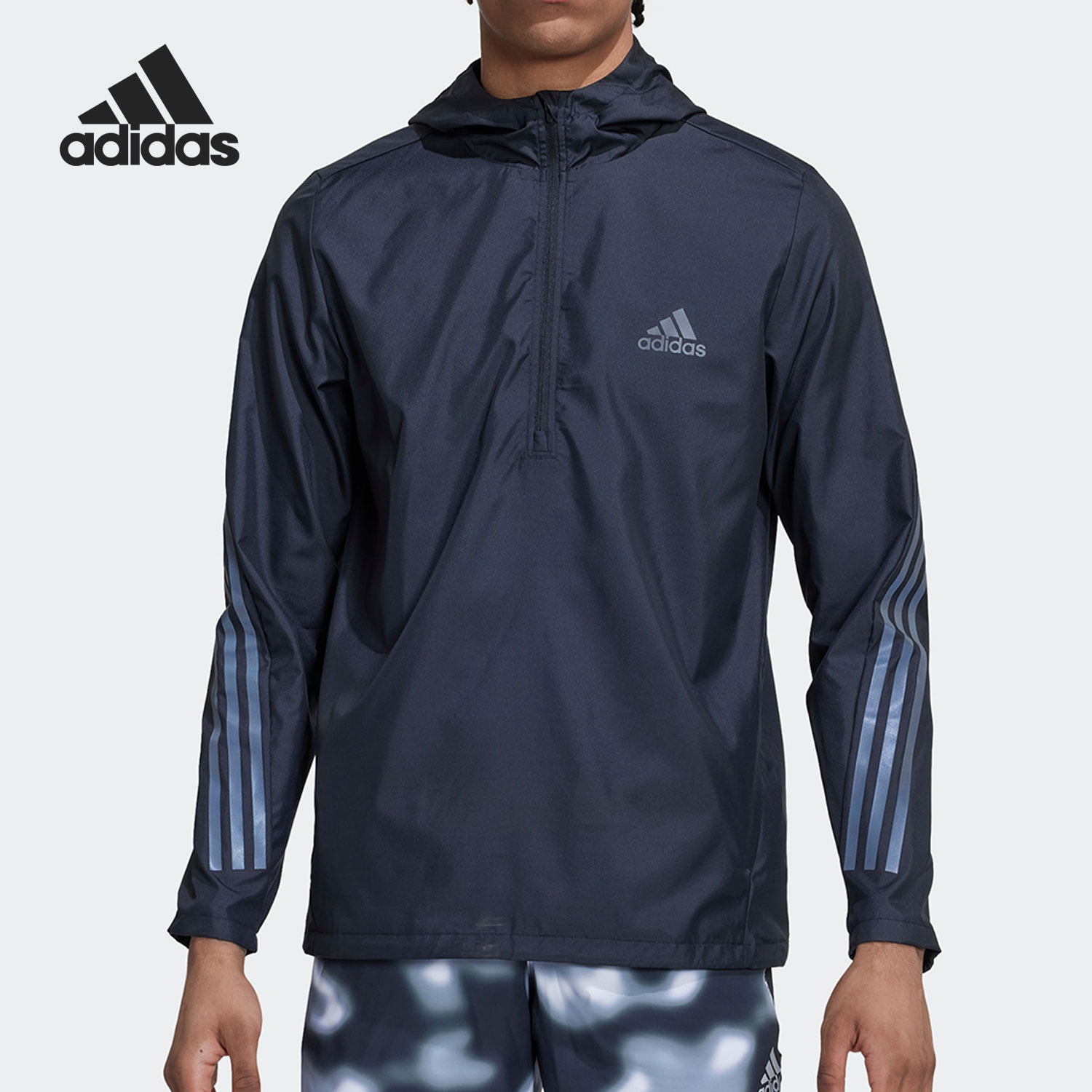 Adidas/阿迪达斯正品宽松男子休闲运动连帽夹克外套HN2878