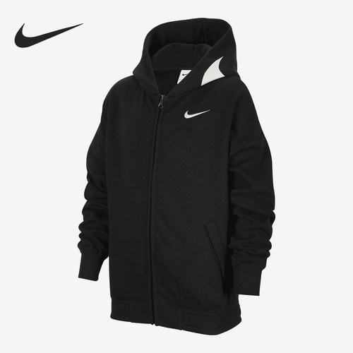 Nike/耐克正品当季新款大童连帽简约宽松夹克外套HQ4886-010