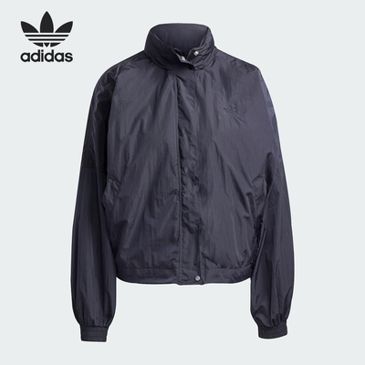 Adidas/阿迪达斯正品三叶草女士梭织立领运动夹克外套JD2583
