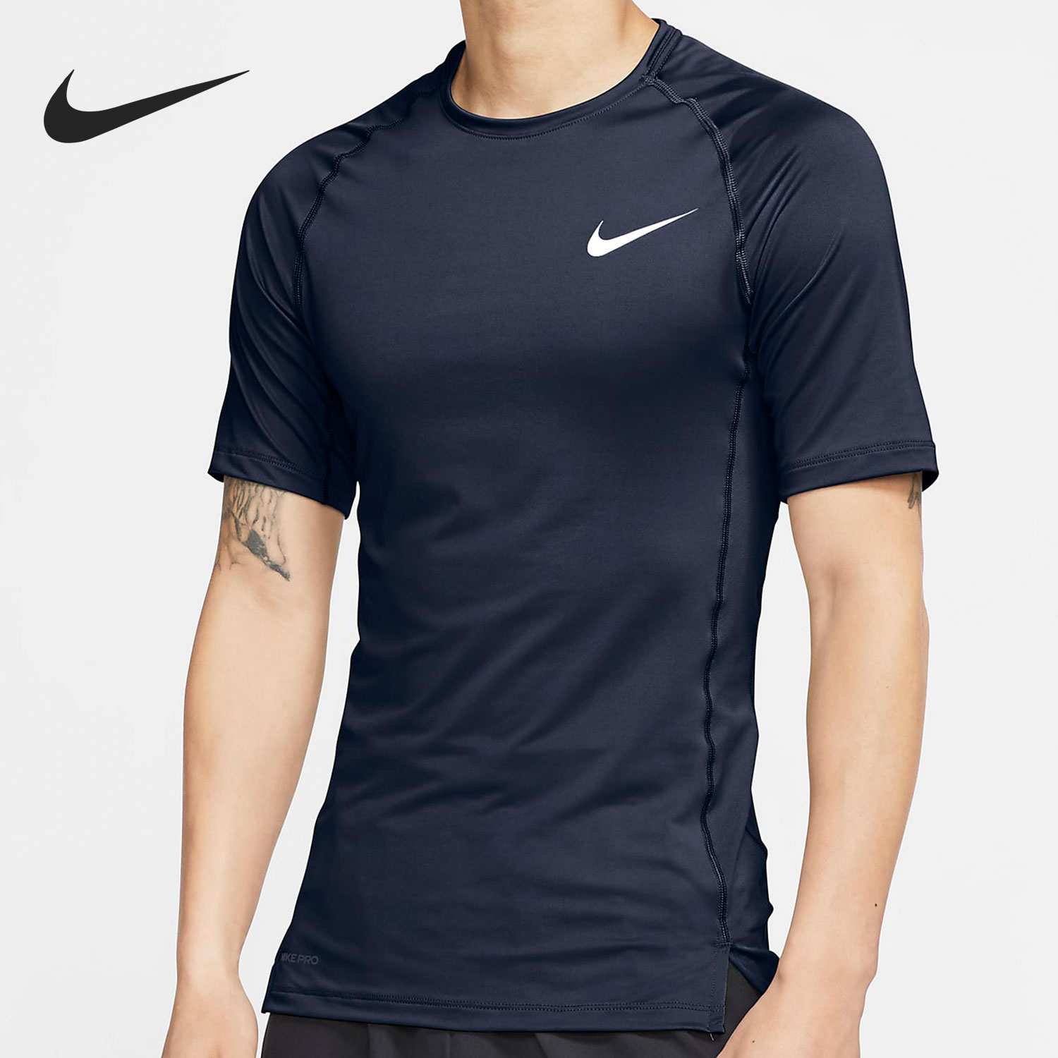 Nike/耐克正品PRO男子短袖训练紧身上衣舒适紧身夏季 BV5632-452