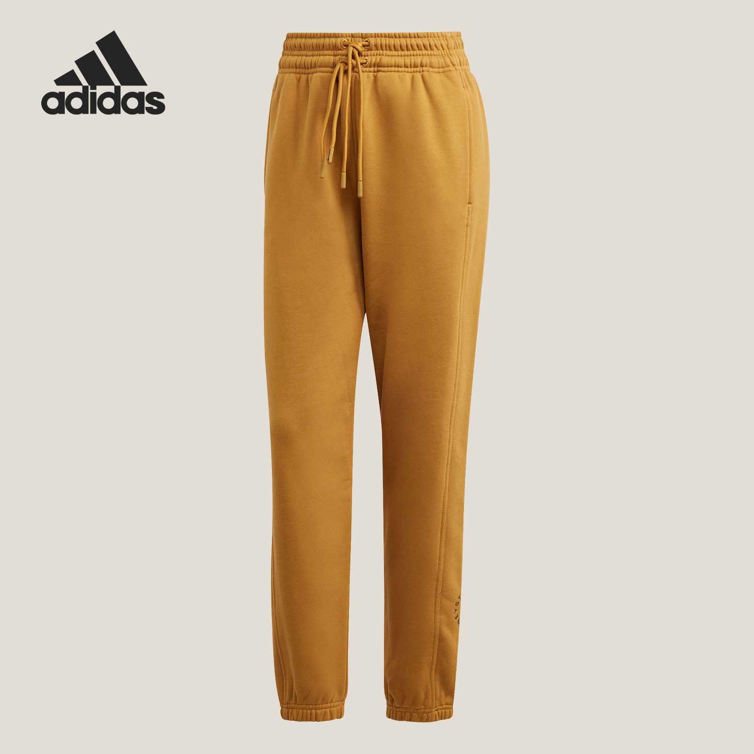 Adidas/阿迪达斯官方正品新款女士毛圈布双抽绳束脚运动裤IW9889