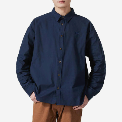 Nike/耐克正品2025新款男士简约透气翻领经典长袖衬衫HM9591-451