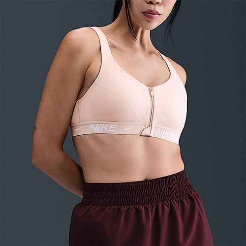 Nike/耐克正品Indy女士训练高强度支撑前拉链运动内衣HQ2752-667
