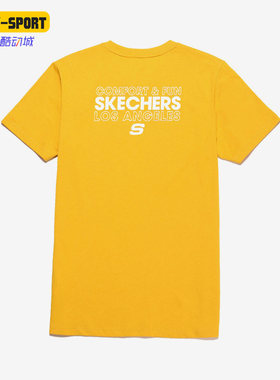 Skechers/斯凯奇正品夏男子透气运动休闲圆领短袖T恤L220M012