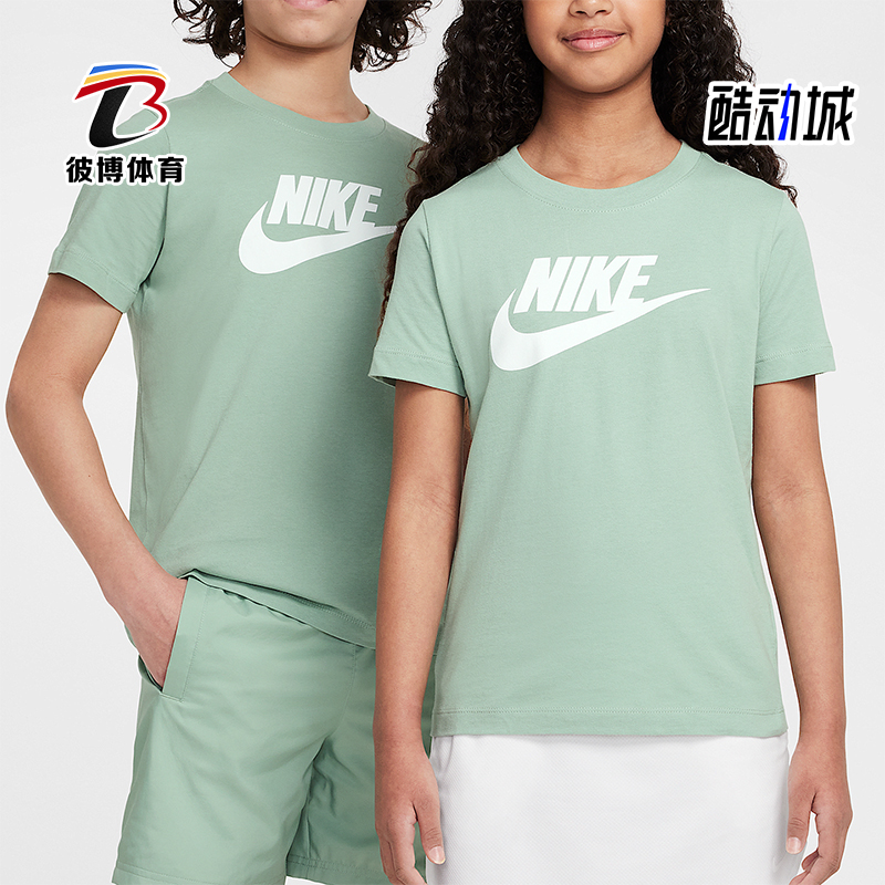 Nike/耐克正品2025大童圆领宽松经典透气复古短袖T恤FZ5178-037
