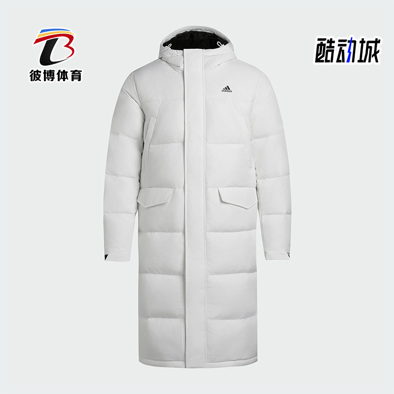 Adidas/阿迪达斯正品冬季新款男女连帽保暖长款羽绒服外套KF6749