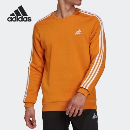 Adidas/阿迪达斯官方正品冬季男子圆领加绒保暖宽松卫衣H12168