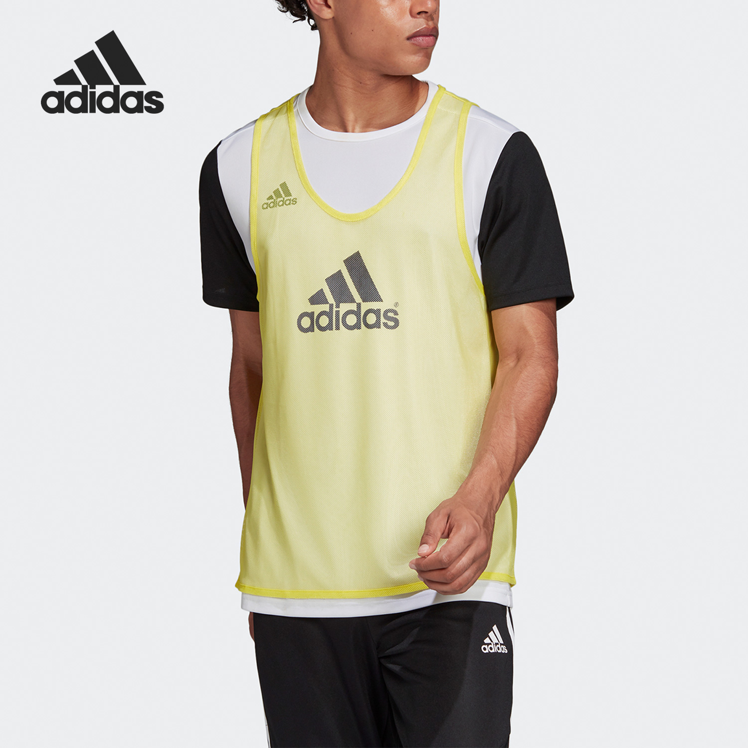 Adidas/阿迪达斯官方正品Training Bib男子运动足球背心FI4189