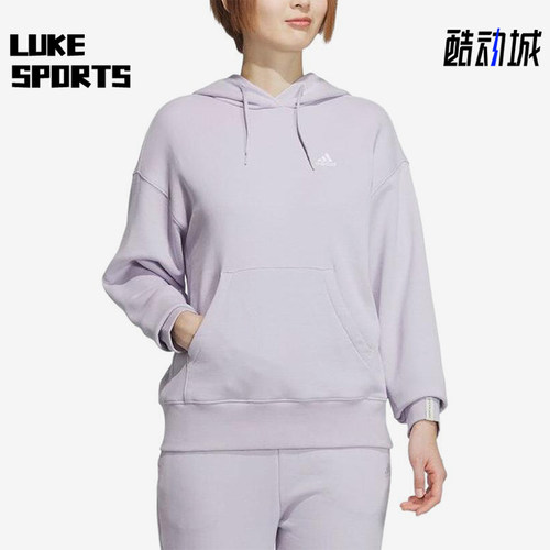 Adidas/阿迪达斯正品女士保暖日常连帽长袖卫衣套头衫JF1402