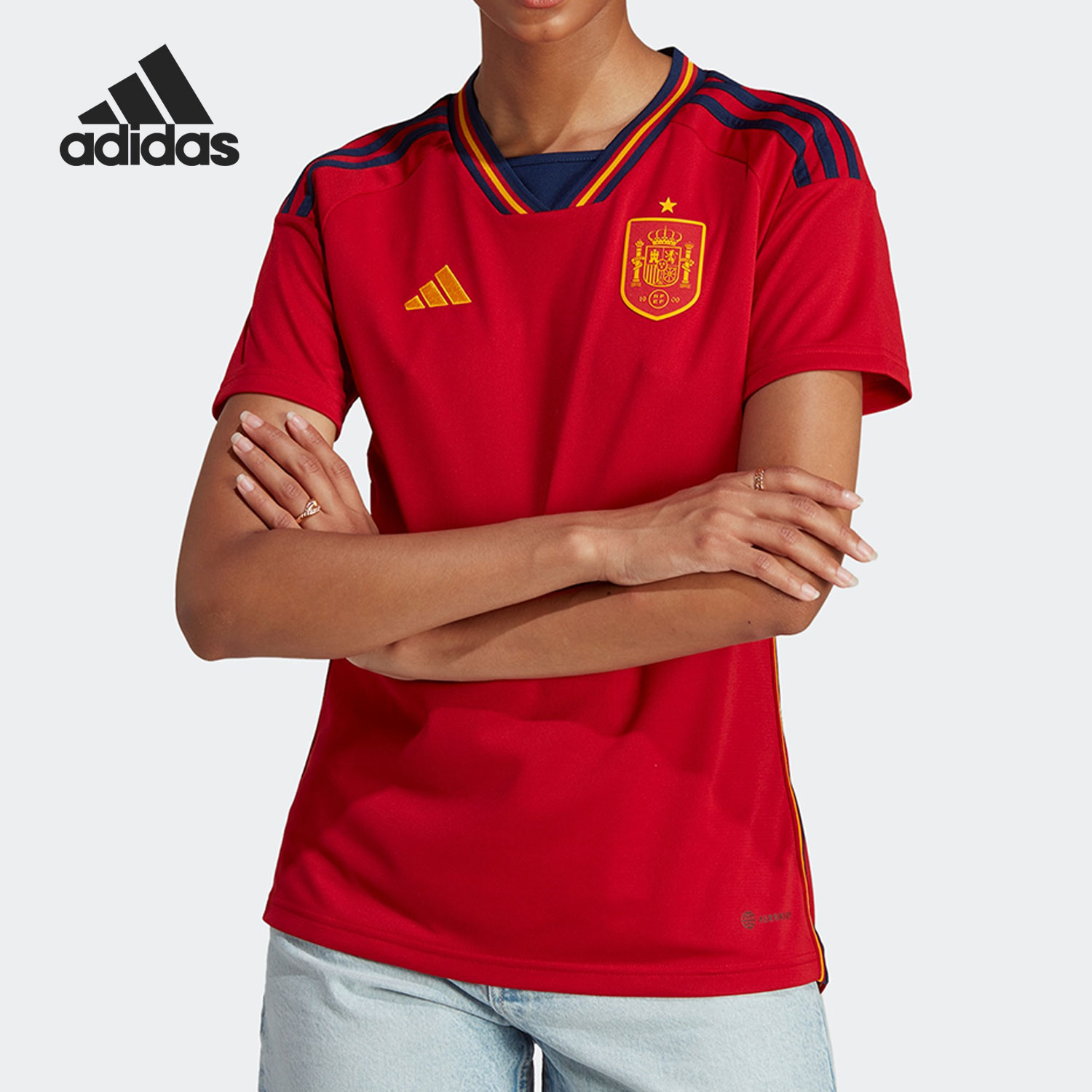 Adidas/阿迪达斯正品世界杯西班牙队球迷版女子球衣HF1409