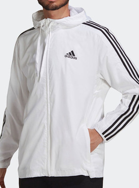 Adidas/阿迪达斯正品新款男子运动时尚休闲连帽夹克H14625