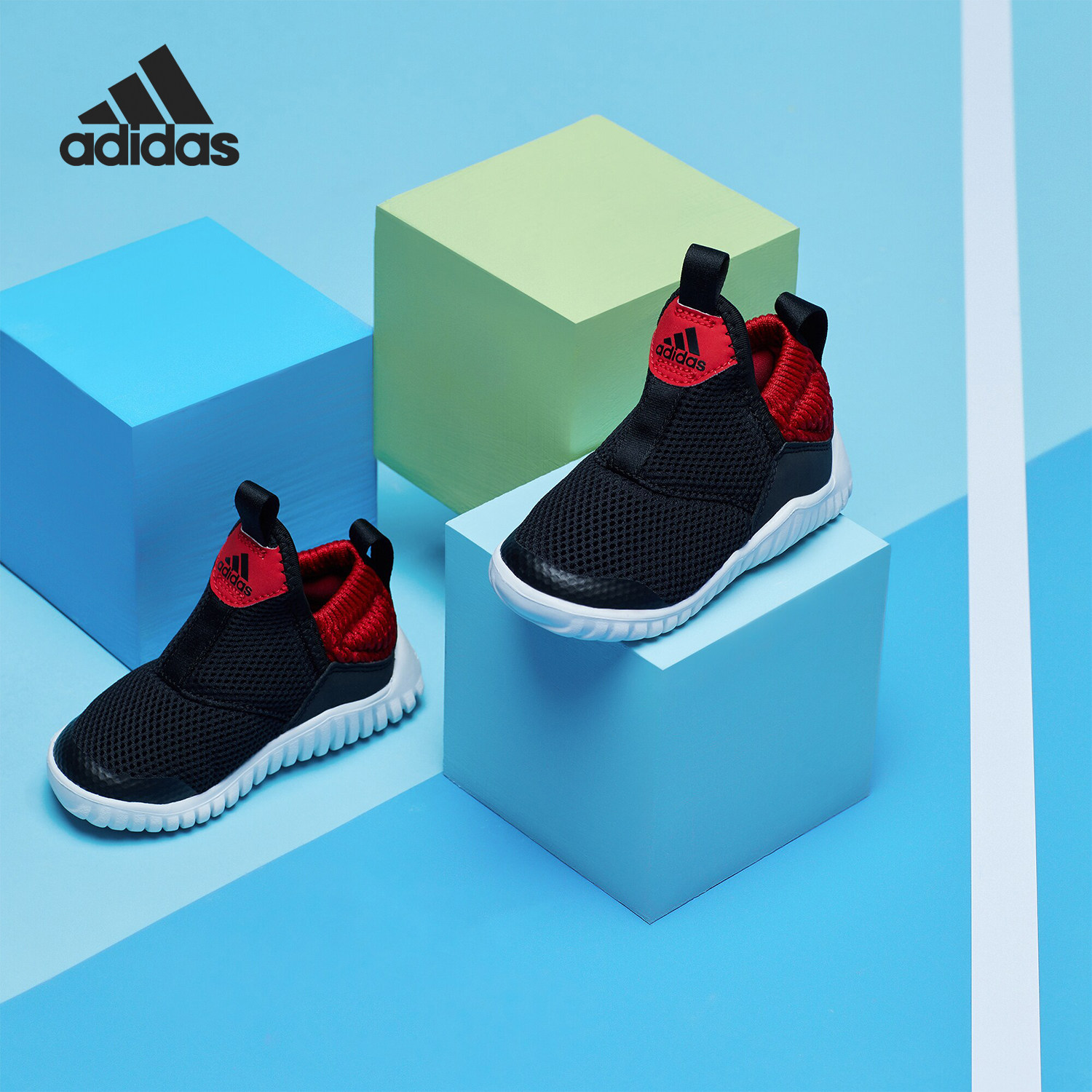 Adidas/阿迪达斯正品 婴童 新款宝宝网格透气休闲海马鞋 EE9327
