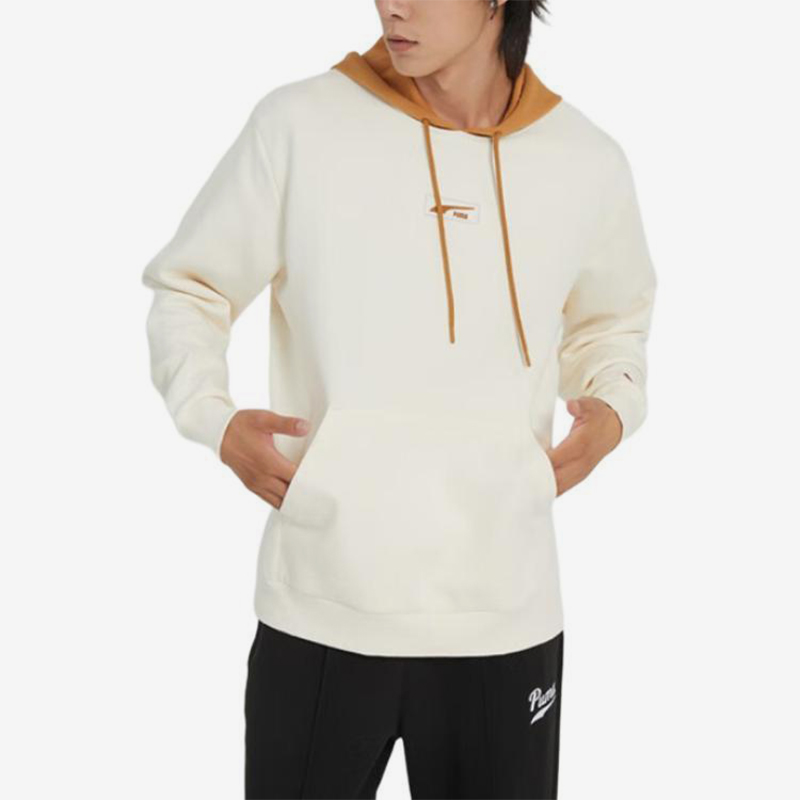 Puma/彪马正品秋冬男士连帽宽松保暖休闲拼接卫衣套头衫539725-65