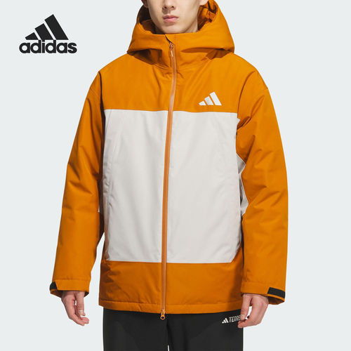 Adidas/阿迪达斯正品2026春季款男女连帽保暖羽绒服KT5005