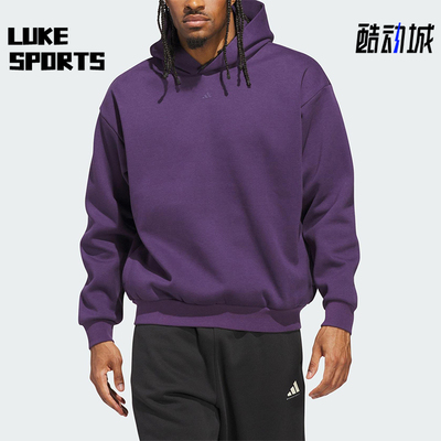 Adidas/阿迪达斯正品Basketball男女宽松连帽加绒针织卫衣JX5598