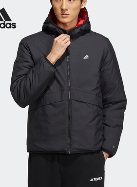 Adidas/阿迪达斯官方正品冬季新款男子保暖双面穿连帽棉服HY7219