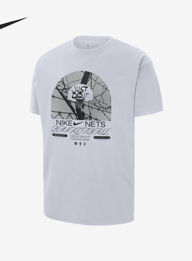 Nike/耐克正品鲁克林篮网队NBA男子篮球运动短袖DR6289-100