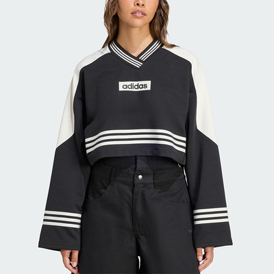 Adidas/阿迪达斯正品CREW SWEATSHIRT女士宽松短款套头衫JW7273