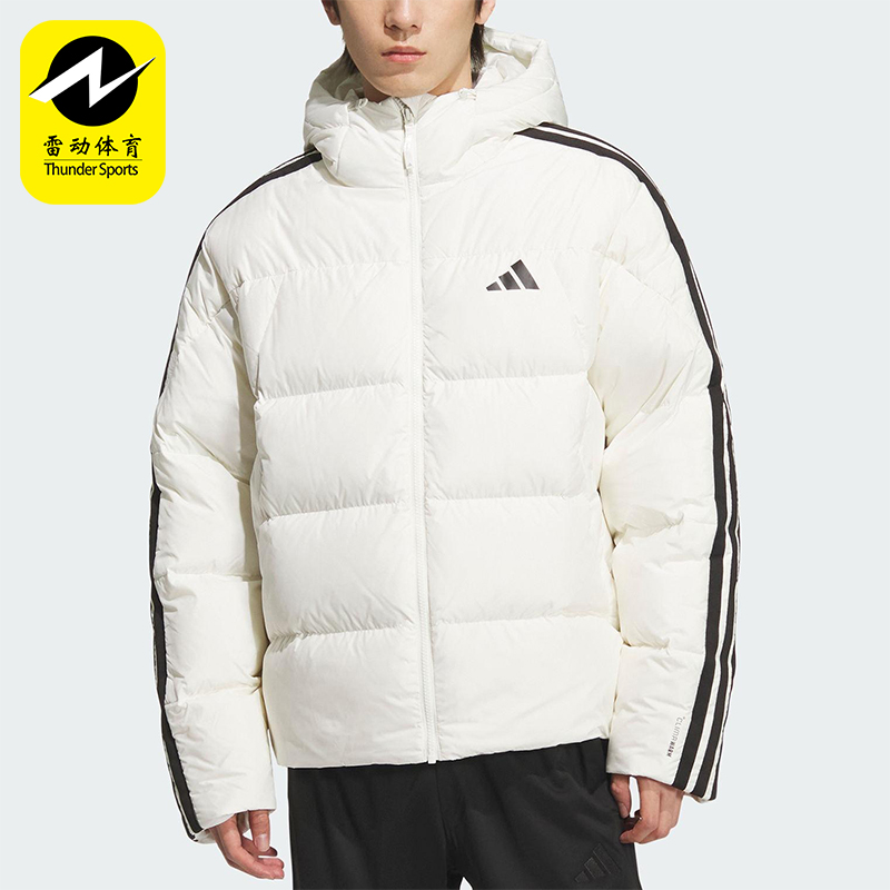 Adidas/阿迪达斯正品3S PUFF D JKT男士连帽保暖日常羽绒服KC2494