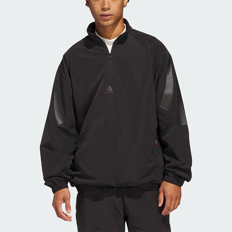 阿迪达斯男女立领篮球宽松卫衣