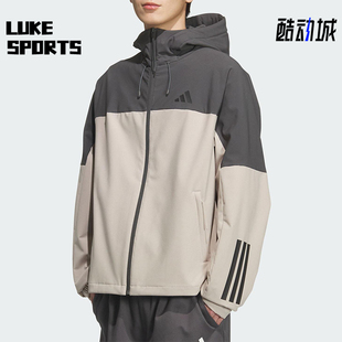 Adidas/阿迪达斯正品V SFT SHELL JK2男女连帽拼接宽松外套KF5231