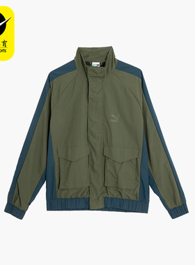 Puma/彪马正品春秋男士立领运动拼接经典宽松梭织外套620223-73