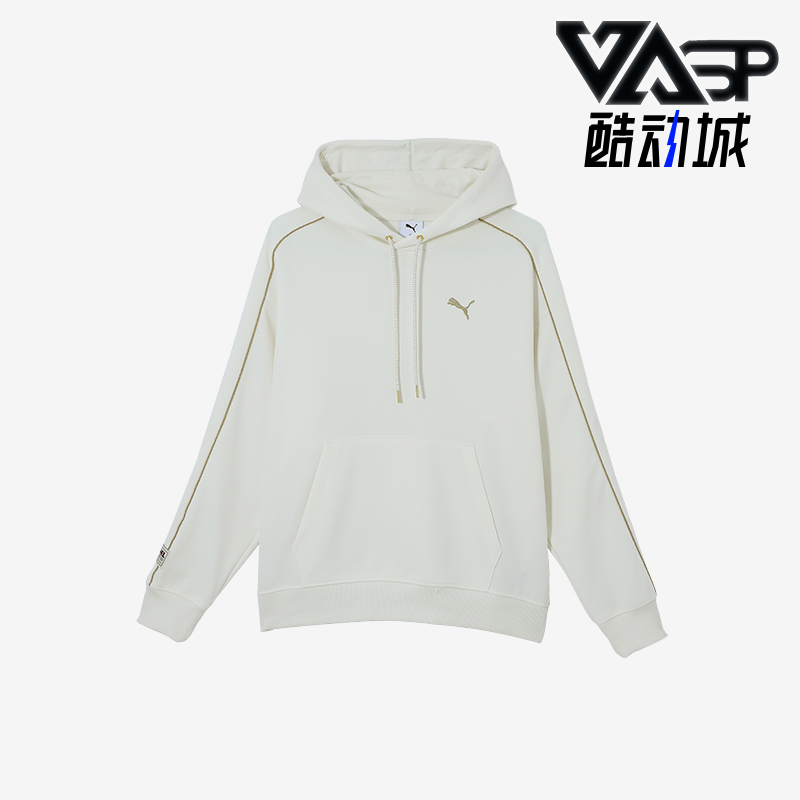 彪马男士刺绣保暖连帽针织卫衣